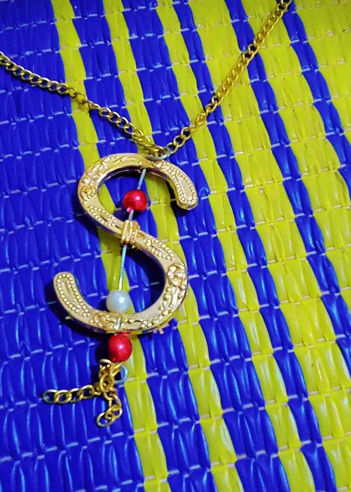"S" Initial Gold Necklace