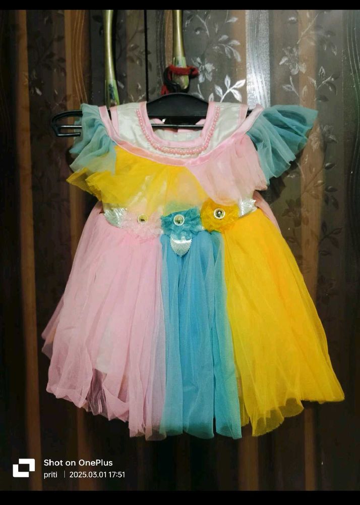 Colorful Tulle Party Dress for Girls