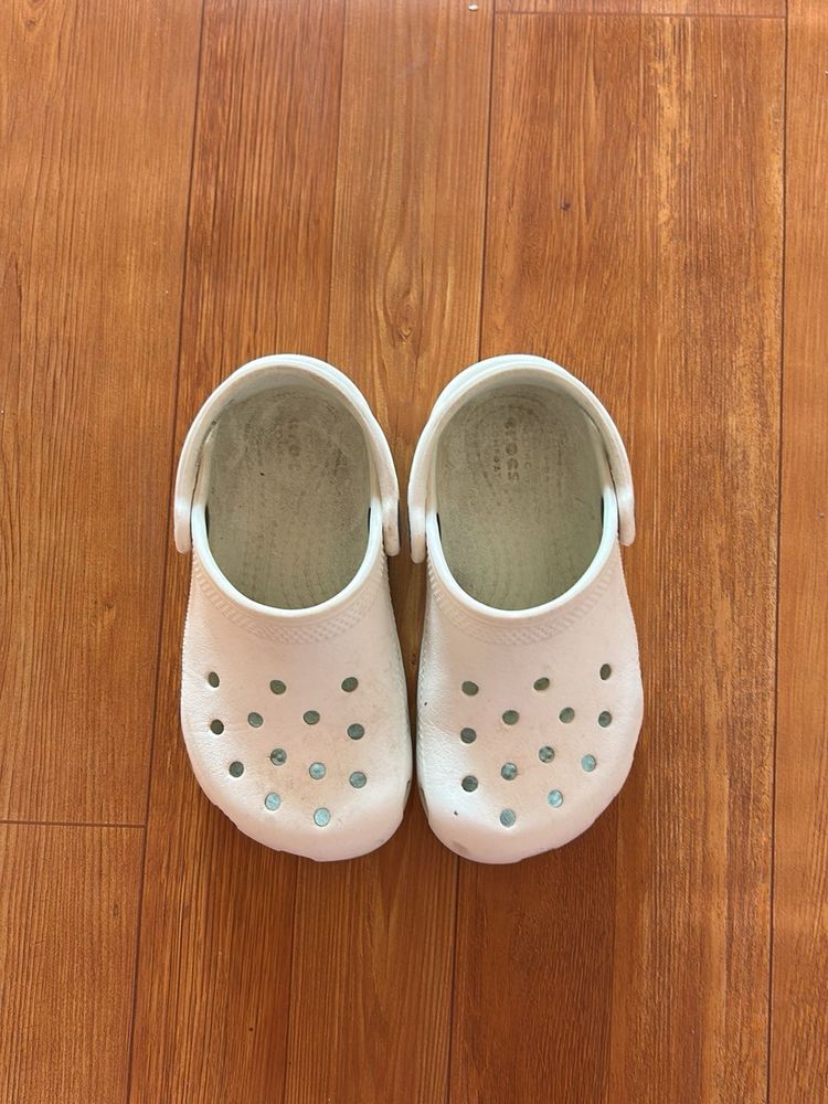 White Crocs Comfort Clogs