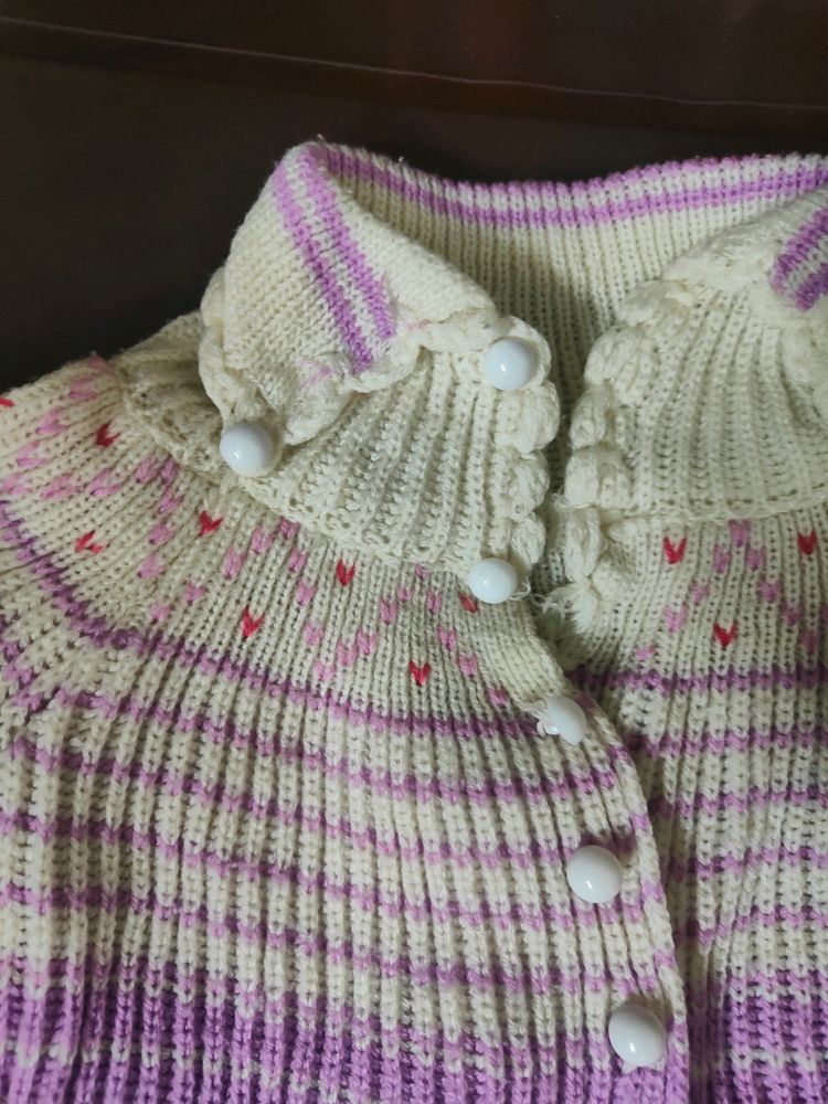Handmade Baby Girl Sweater(6-12 Months)