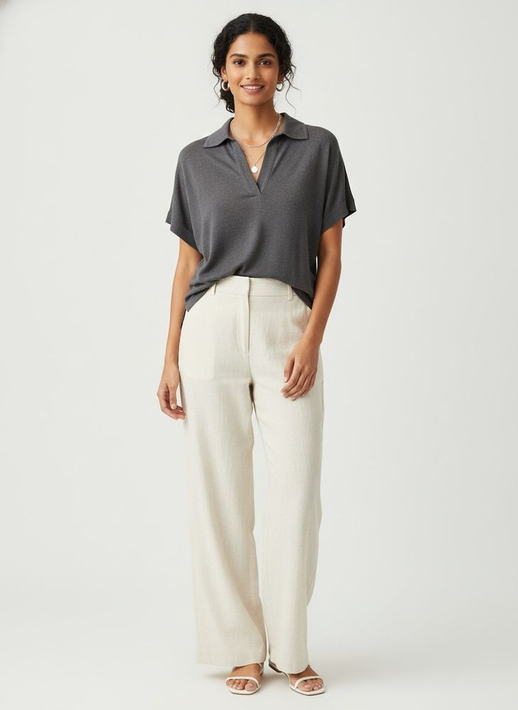 Banana Republic Charcoal Polo Top