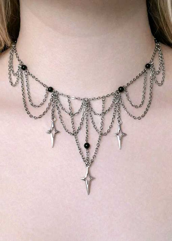 Gothic Star Choker Necklace