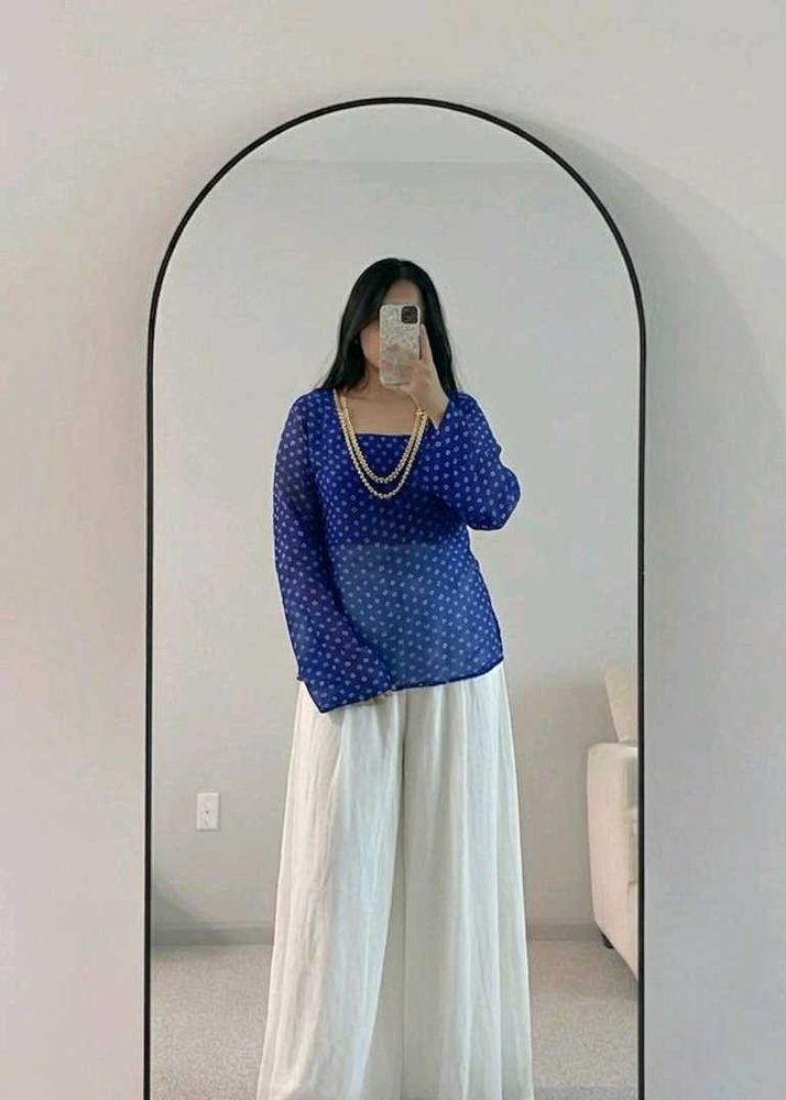 2 piece Elegant Blue Printed Kurta