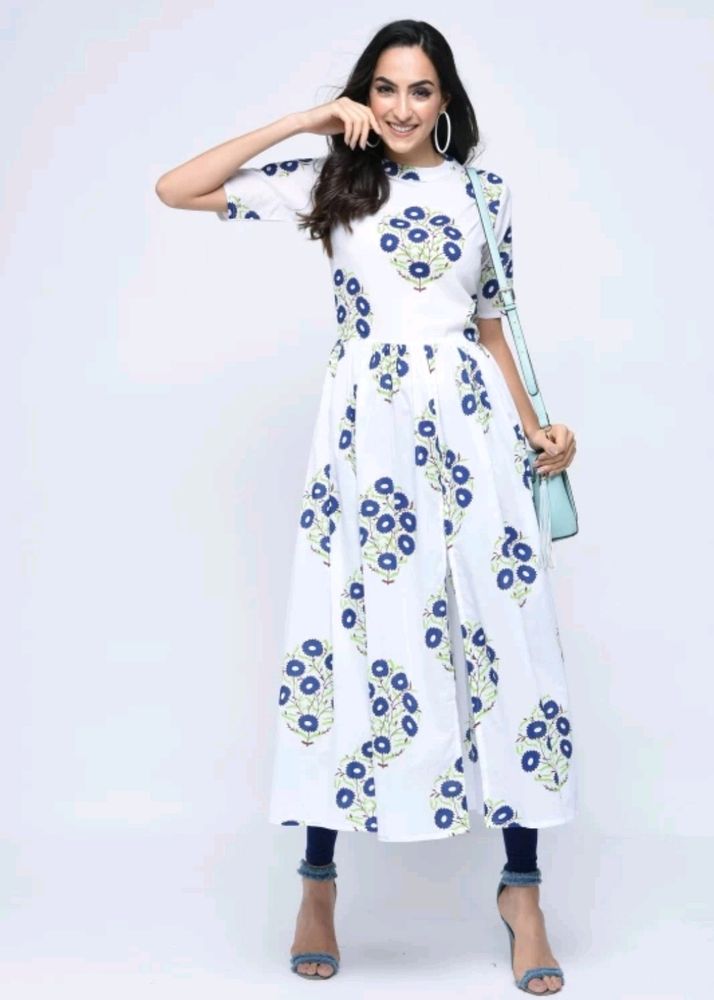 Anarkali Indo Western Style Slit Kurti