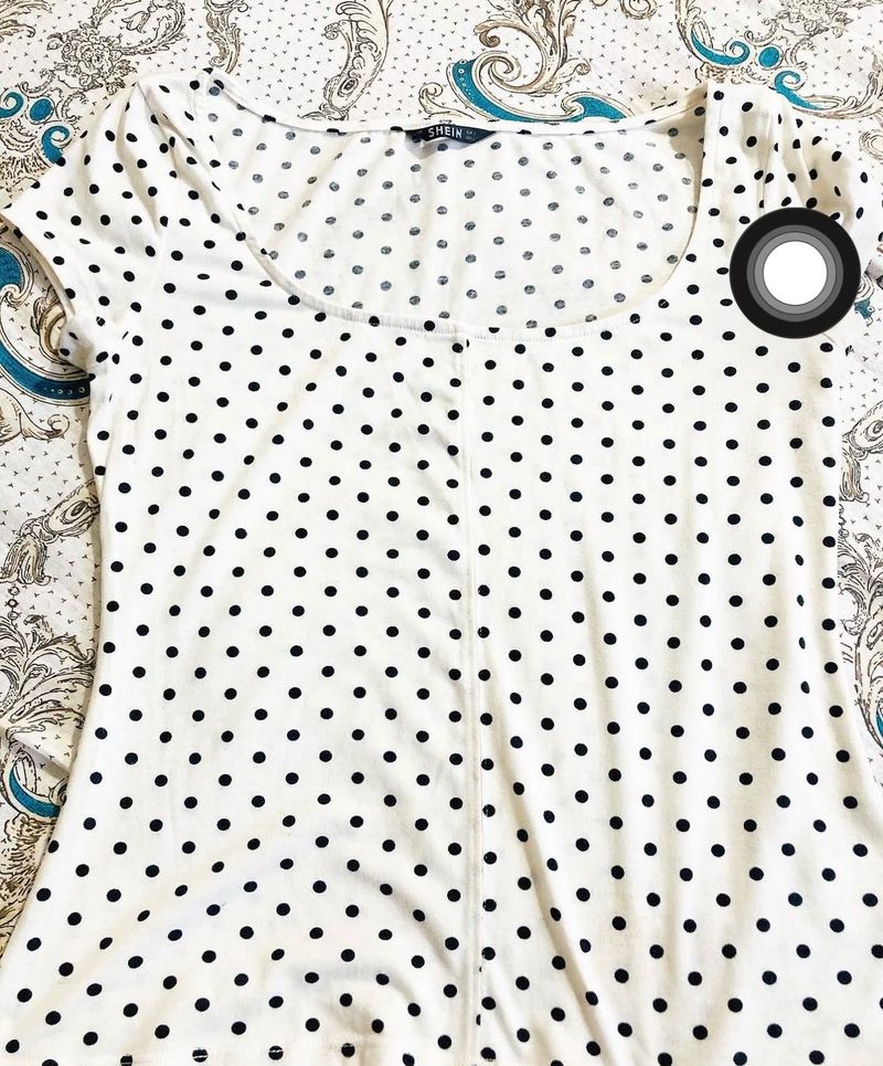 White Polka Dot T-Shirt