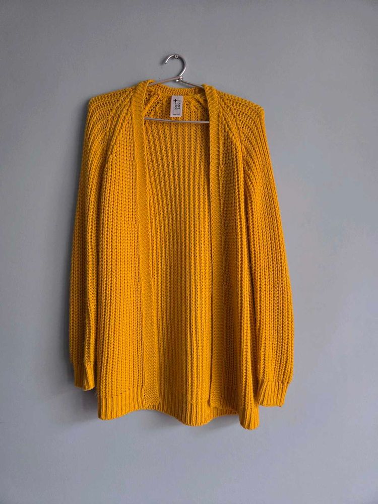 Yellow Knit Cardigan 30"