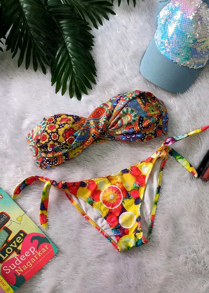 Tube Criss-cross Padded Bikini Set 👙