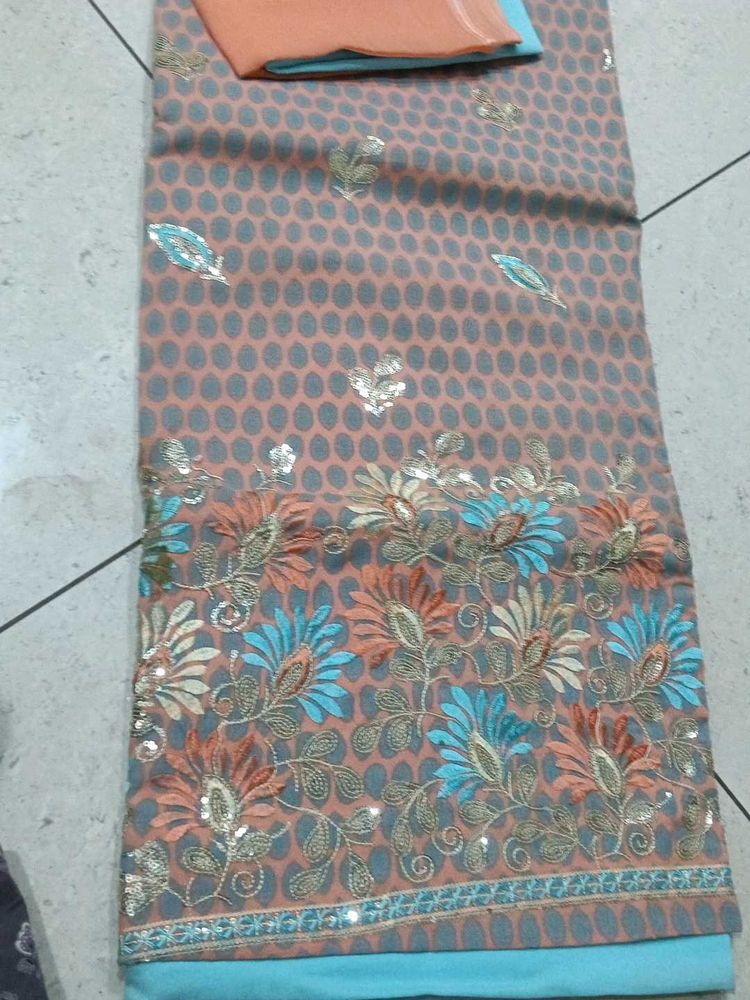 material Embroidered Kurta Set with Dupatta