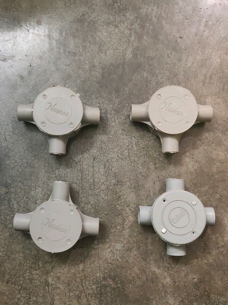 PVC Junction Box (4 Pieces) 3 Way And 4 Way
