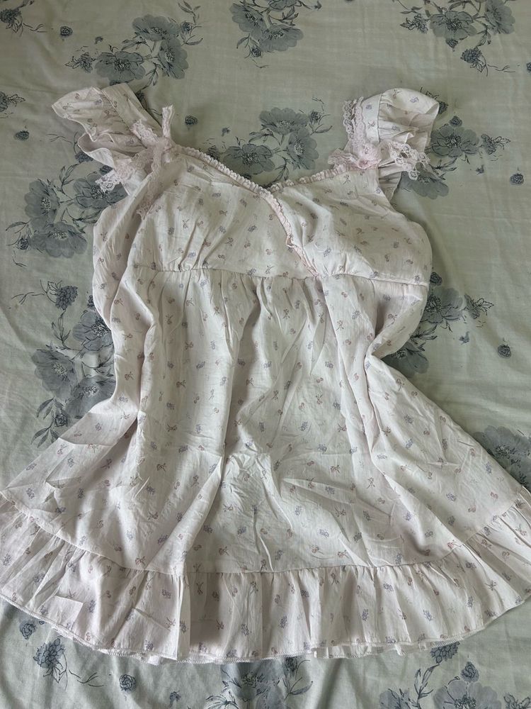 Sweetheart Floral Print Nightgown