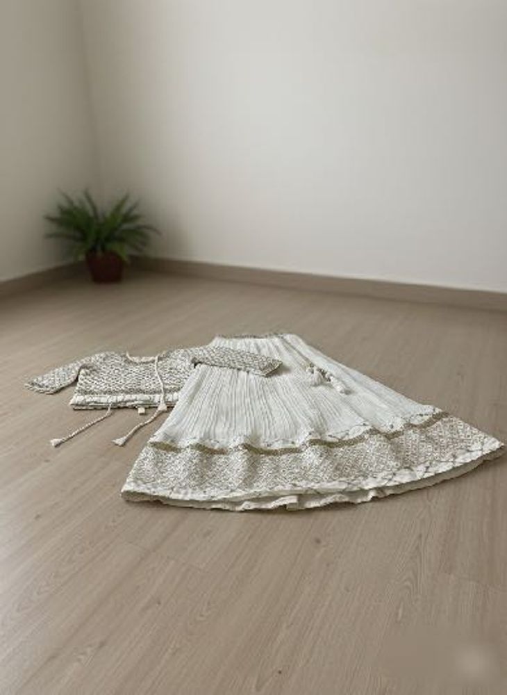 Elegant White Lehenga Choli Set