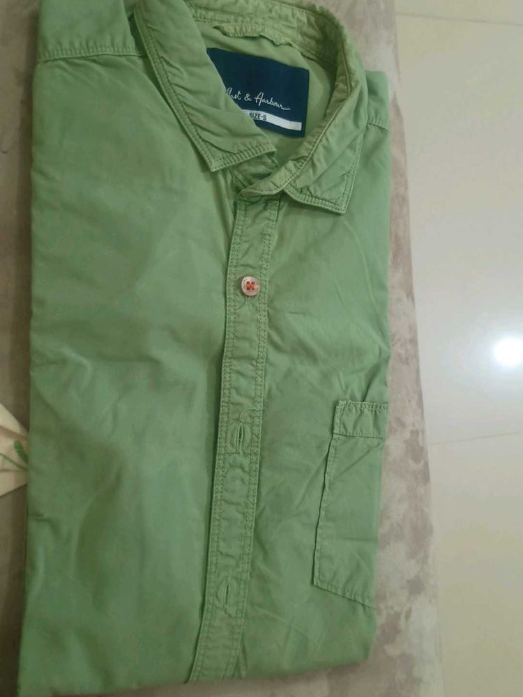 Men's Light Green Casual Shirt
