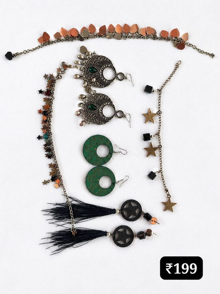 Boho Jewelry Set - Earrings &amp; Bracelet