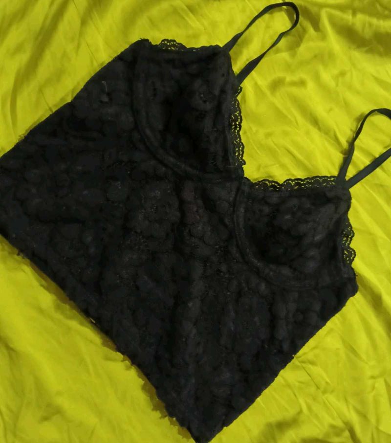 Black Lace Bra