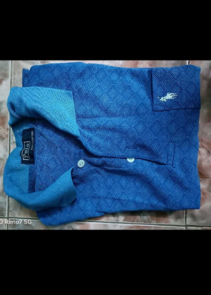 Stylish Blue Polo Shirt