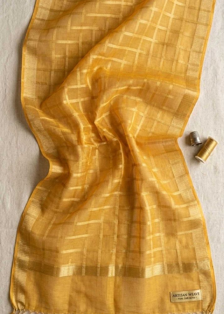 Golden Checkered Dupatta