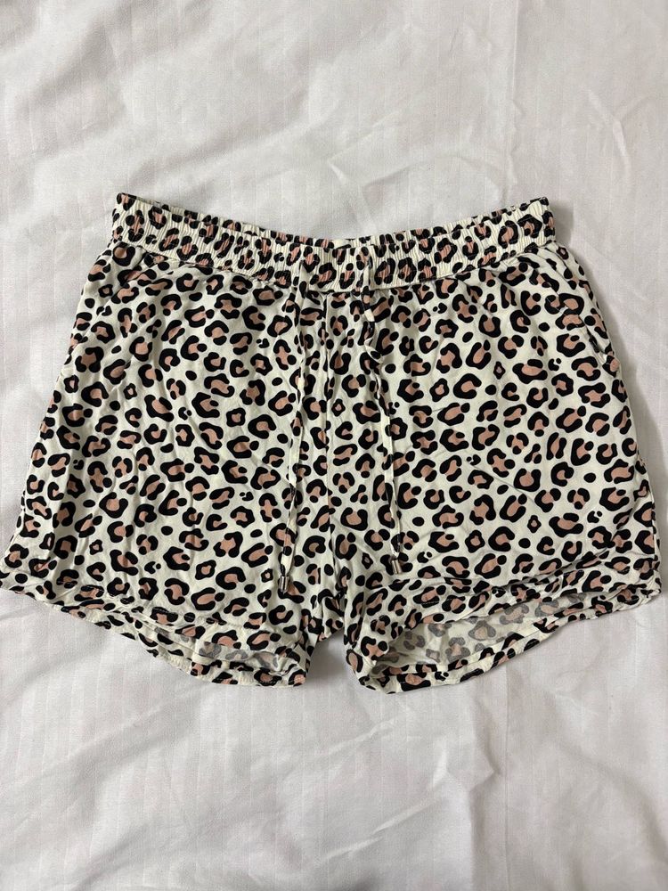 Leopard Print Lounge Shorts