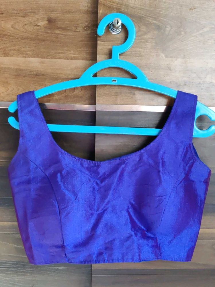 Vibrant Purple Silk Blouse