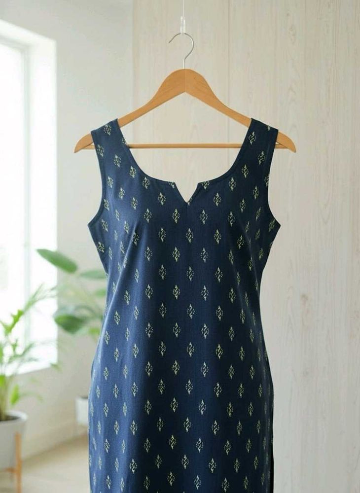 Elegant Navy Printed Kurta
