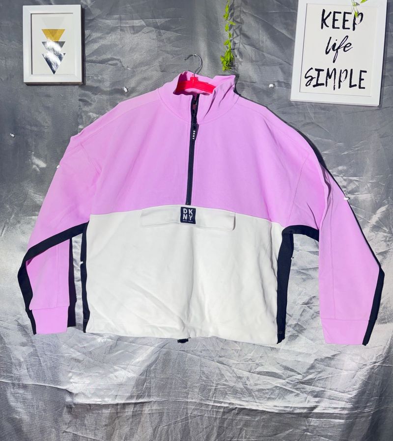 DKNY Colorblock Quarter Zip Jacket