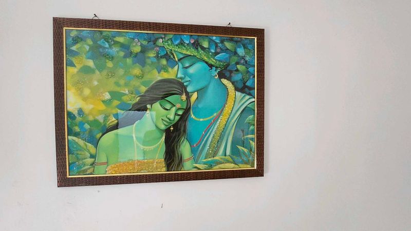 Framed Radha Krishna Painting