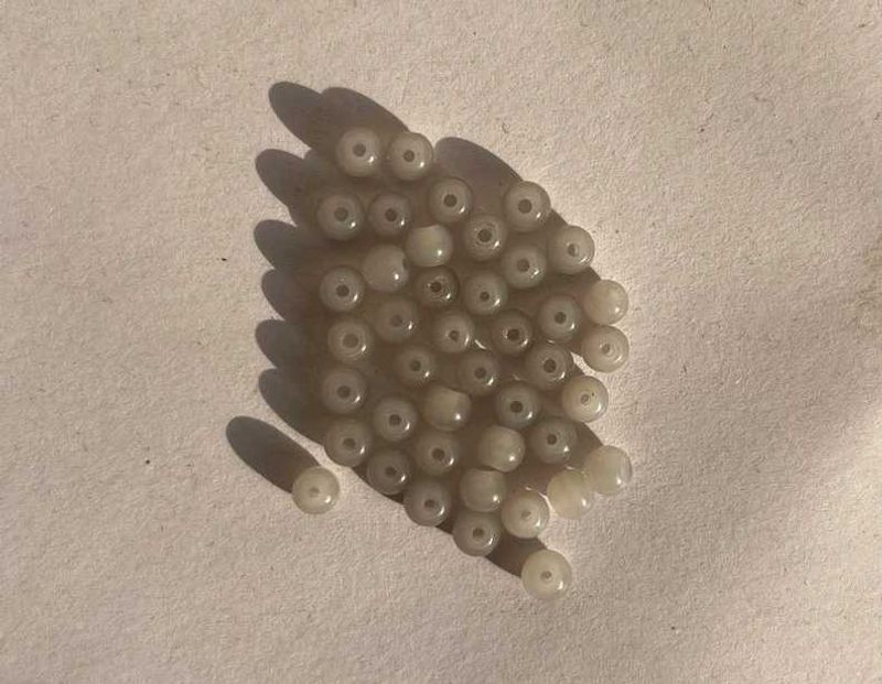Grey Glass Beads for Jewelry Making