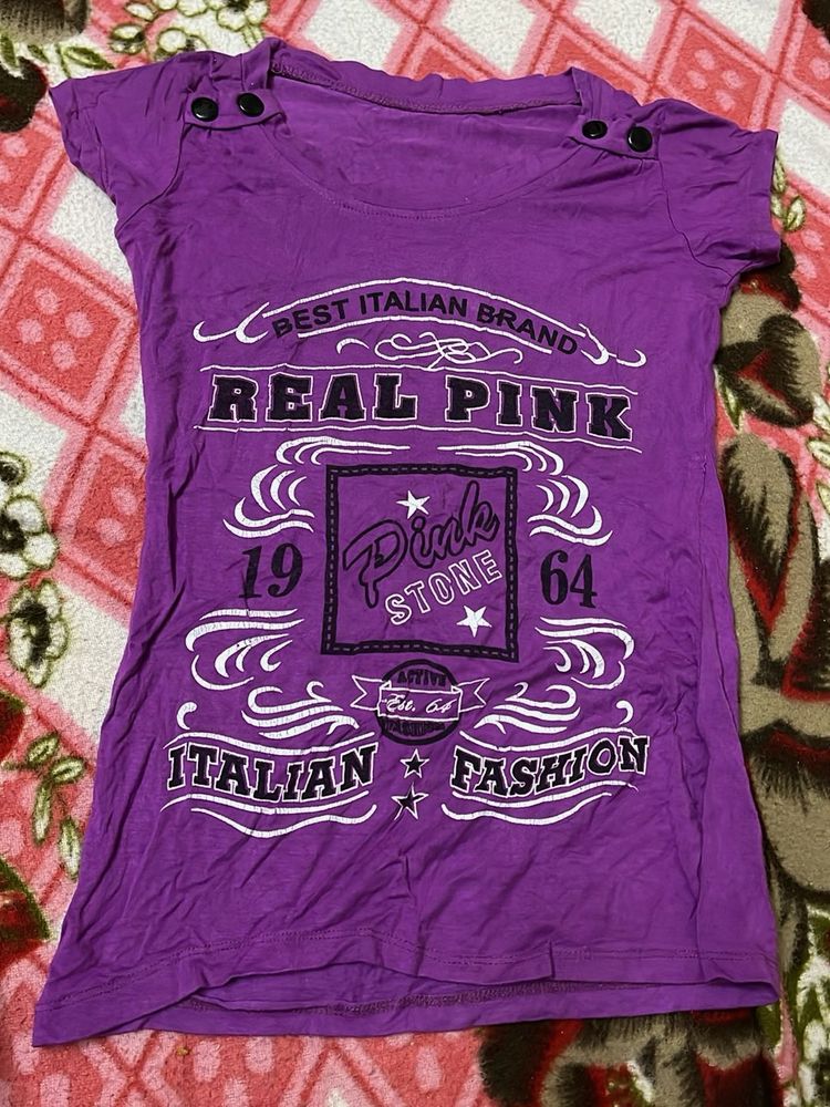 Purple Graphic T-Shirt