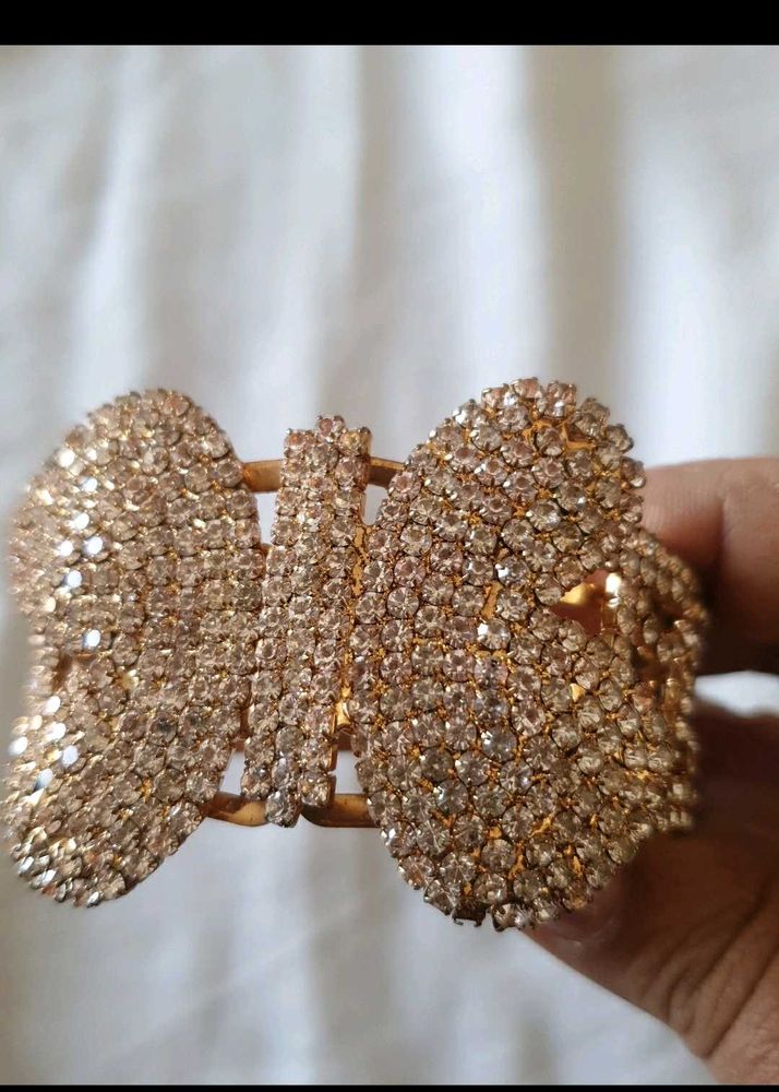 Sparkling Butterfly Bangle Bracelet