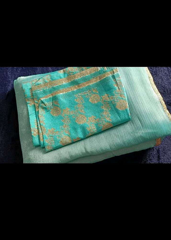Aqua Blue saree