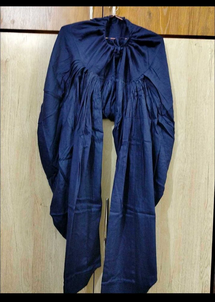Navy Blue silk satin salwar