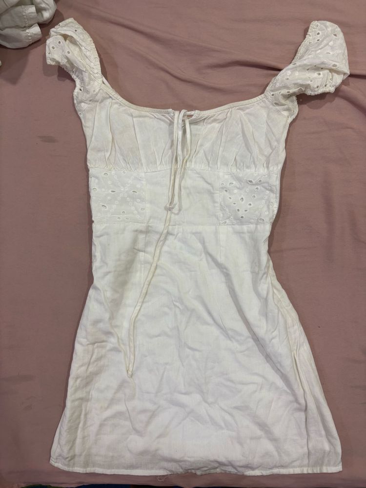 white coquette spring  dress
