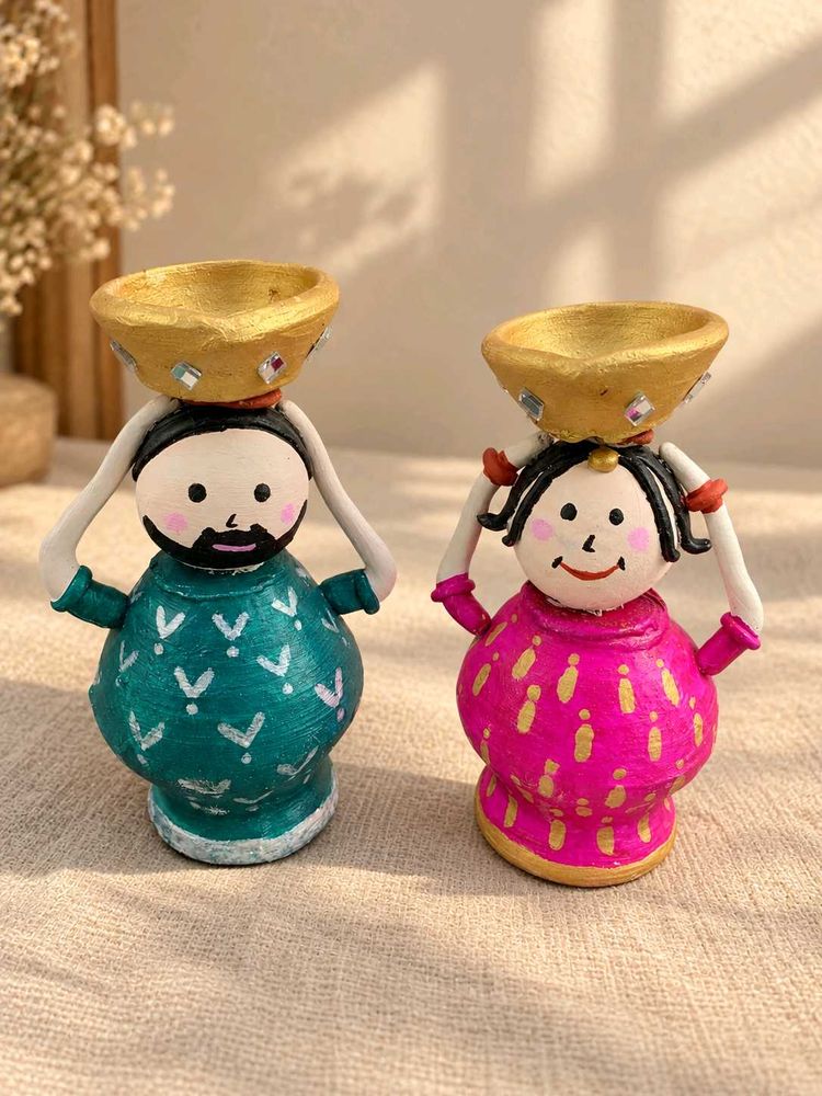 Decorative Terracotta Couple Showpiece