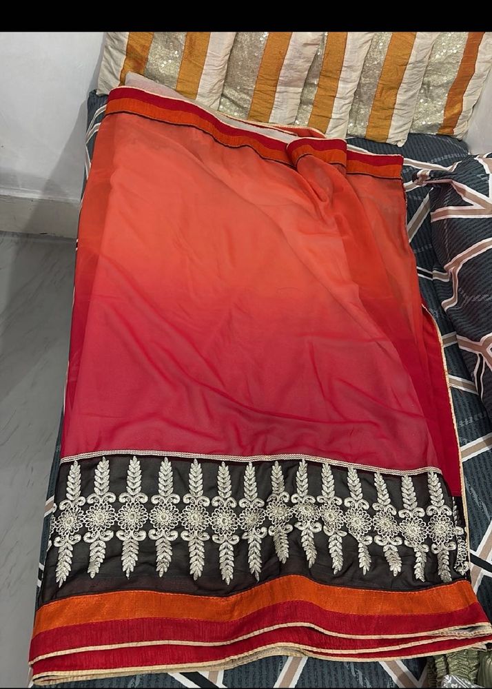 Stunning Ombre Saree with Embroidery