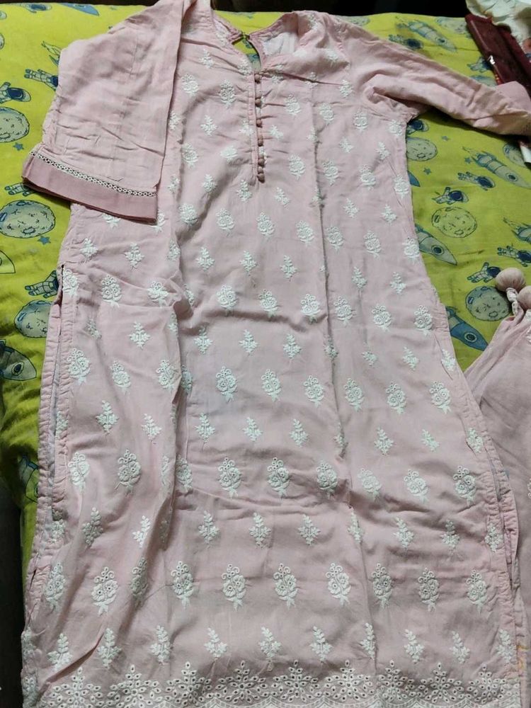 schifli Pink Kurta Set