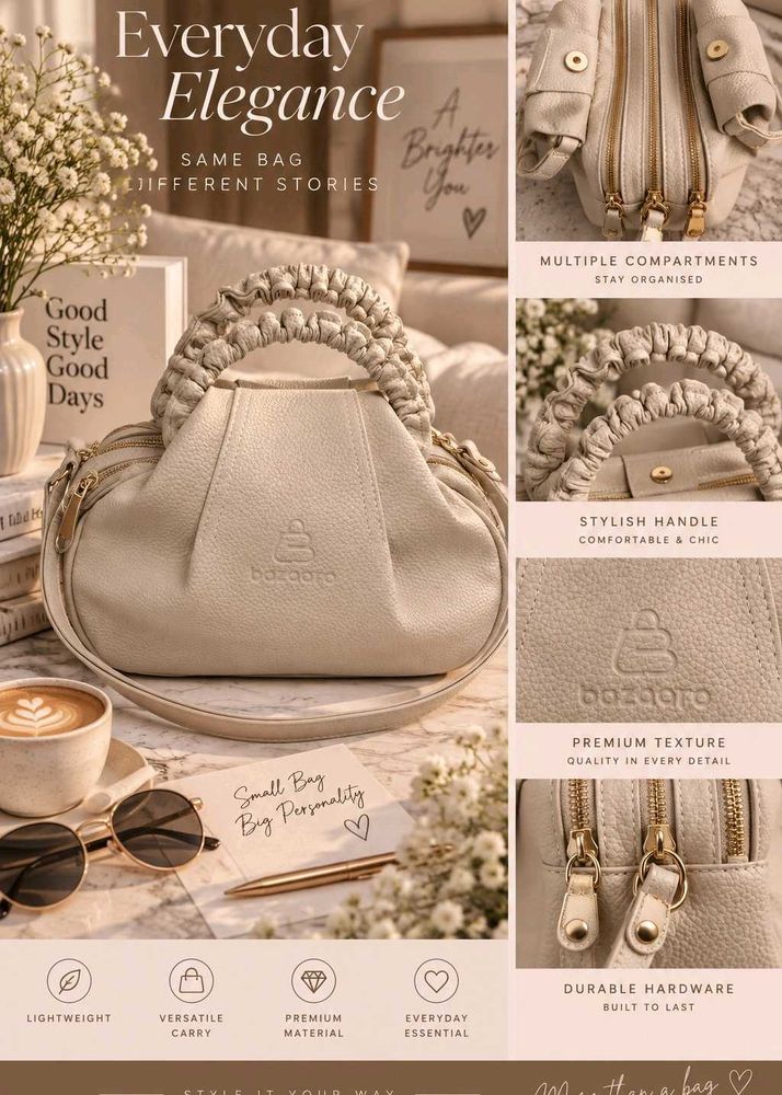 Stylish &amp; Chic Beige Handbag