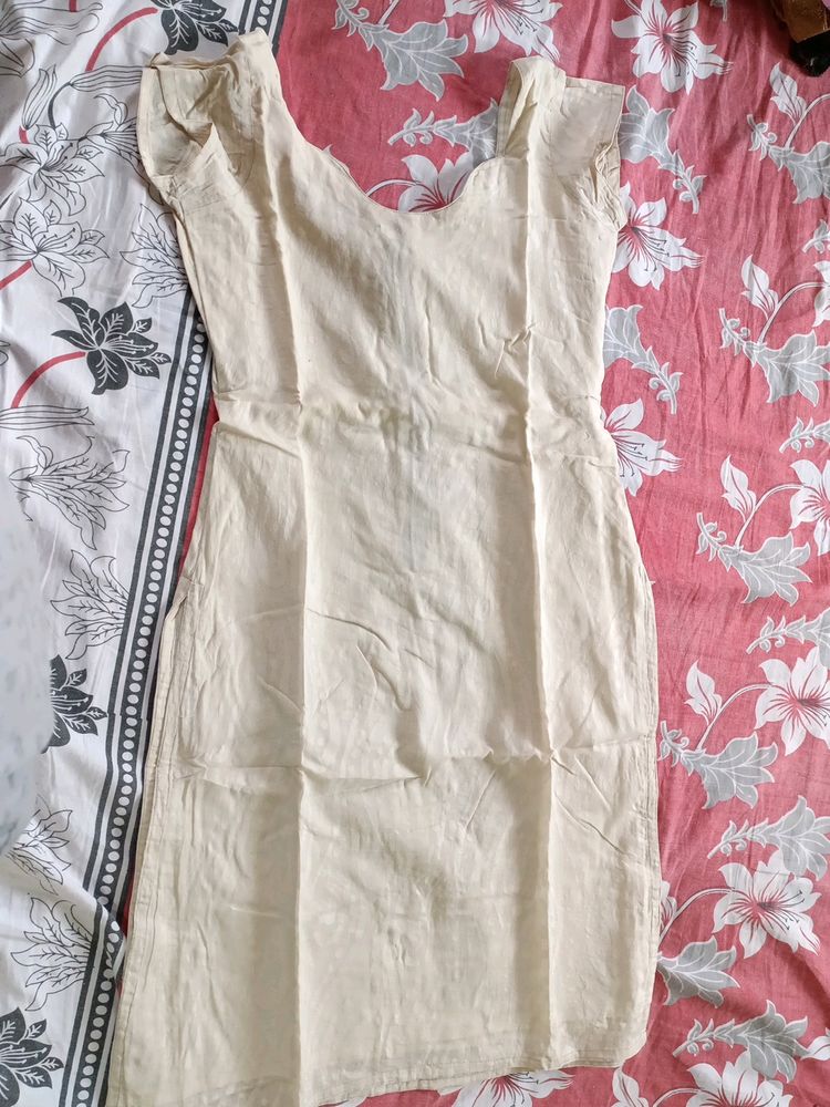 Cream Kurta For Women