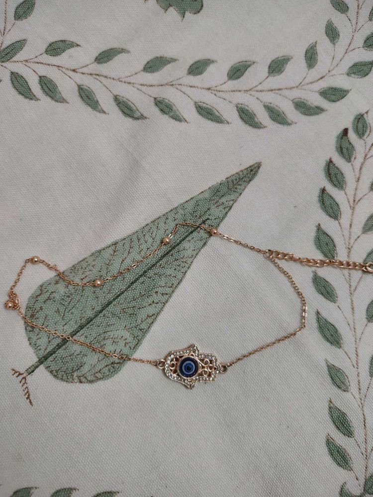 Hamsa Hand Evil Eye Anklet