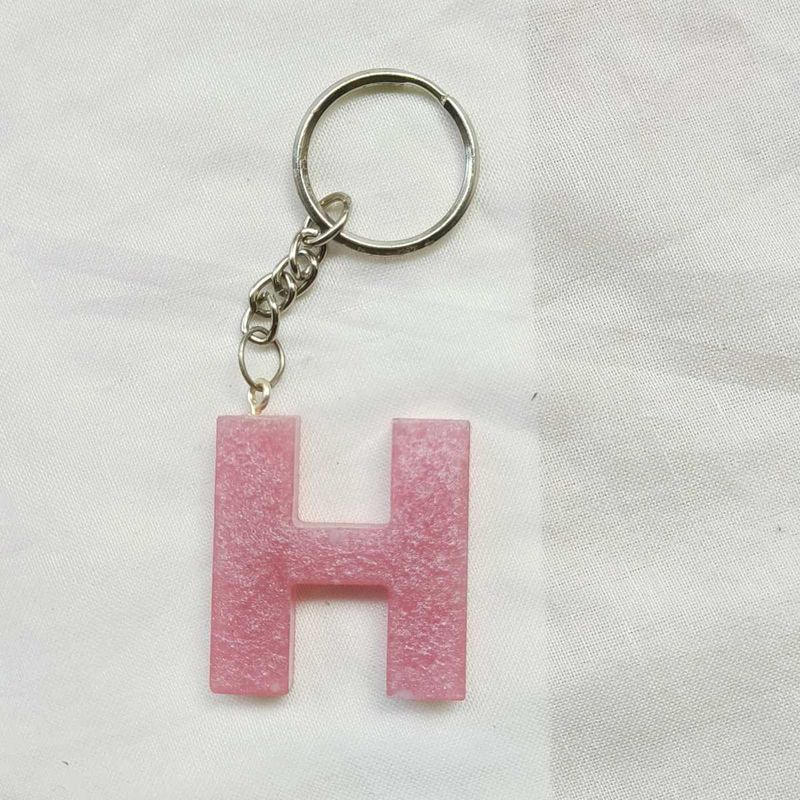 H initial Resin Keychain -