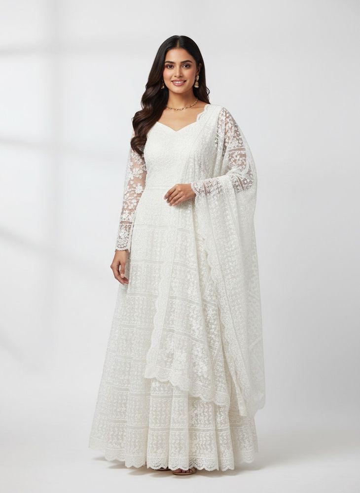 UNIQ EMBROIDERY NET FABRIC 2 MTR