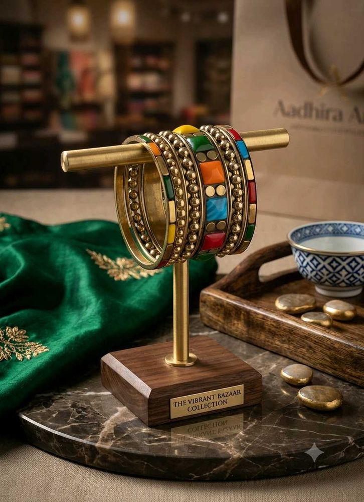 Boho Multicolored Stone Bangles Set