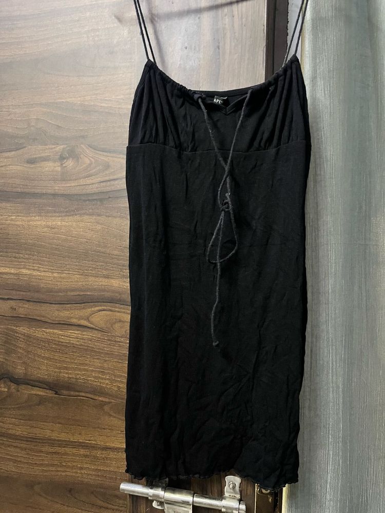 Black Spaghetti Strap Mini Dress