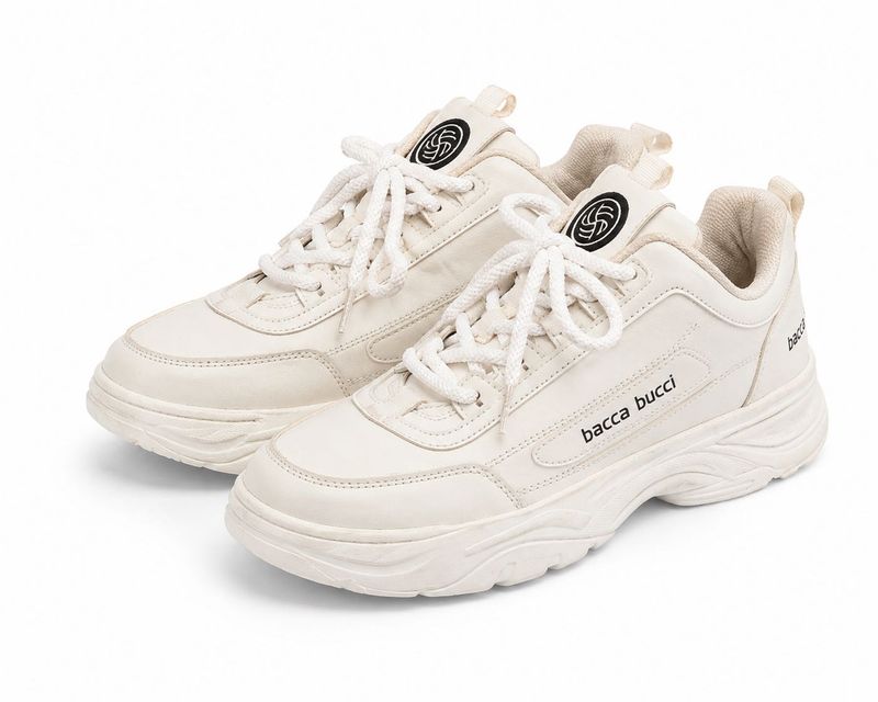 Cream Platform Sneakers(new with box)