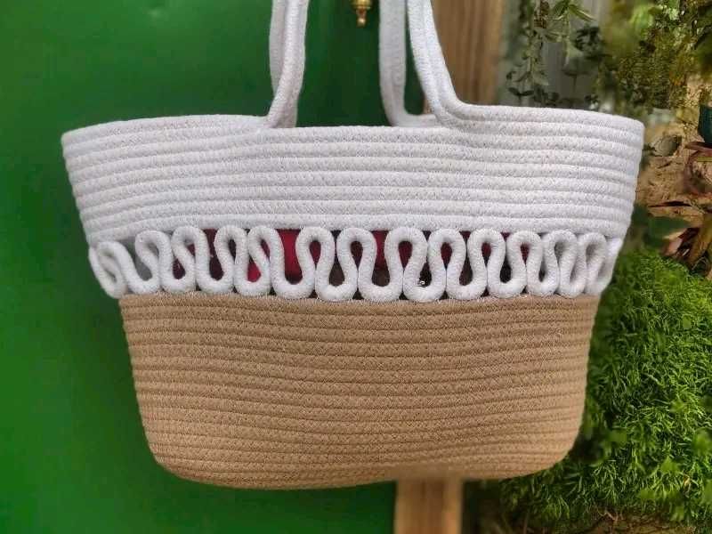 Stylish Woven Rope Tote Bag