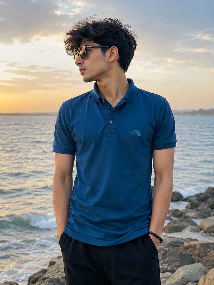 Stylish Blue the north faceT-Shirt