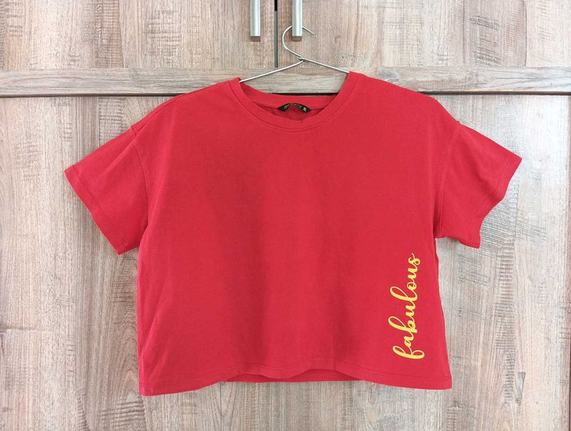 DRESSBERRY RED CROP TOP