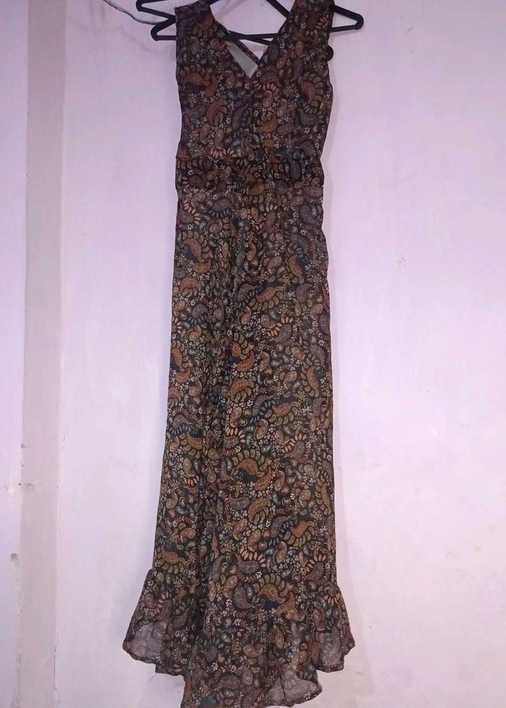 Elegant Boho Paisley Maxi Dress