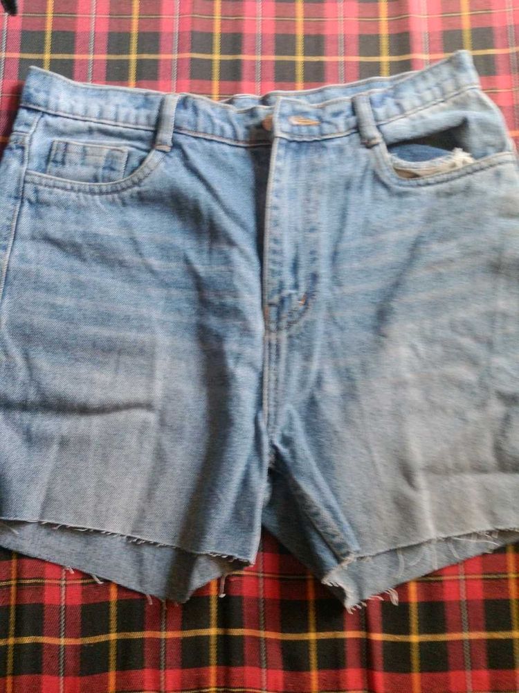 Light Wash Denim Shorts