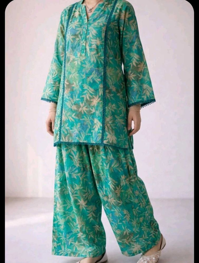 Beautiful botanical Kurta with Palazzo