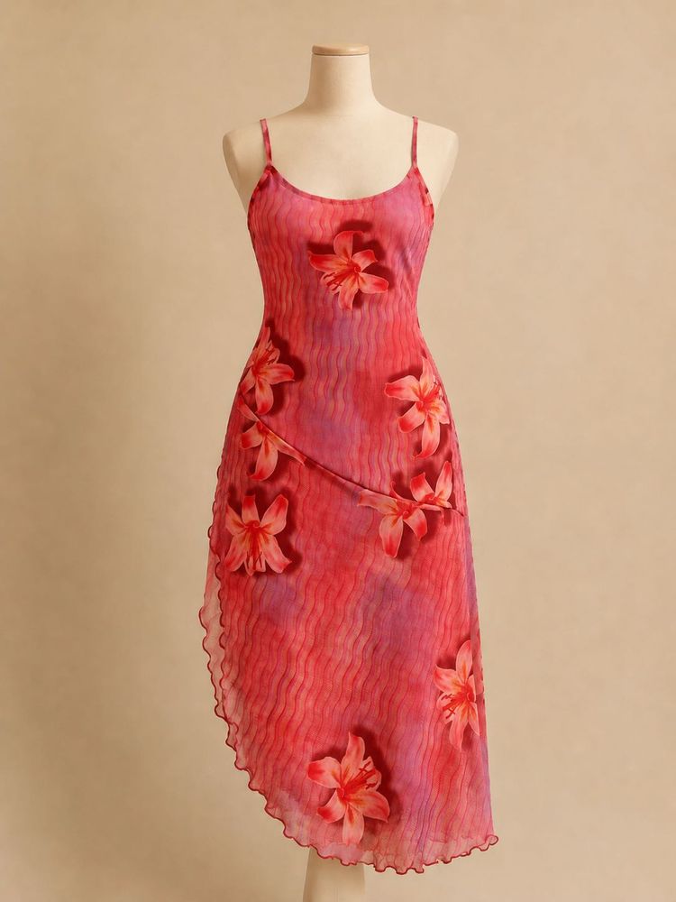 Chic Floral Print Midi Dress