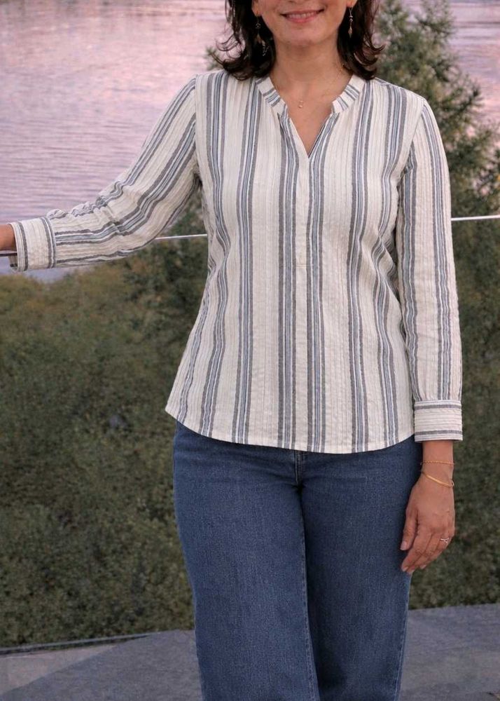 Classic Striped Long Sleeve Top